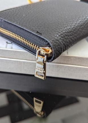Маленький женский черный кошелек портмоне на молнии, популярный модный мини кошелек4 фото
