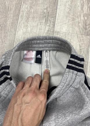 Adidas шорты 09-10 yrs 140 см s размер детские флисовые серые оригинал4 фото