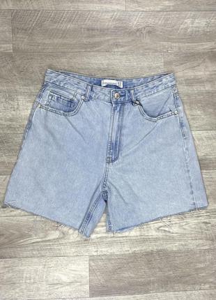 Stradivarius long short шорты 42 размер с этикеткой джинсовые голубые оригинал