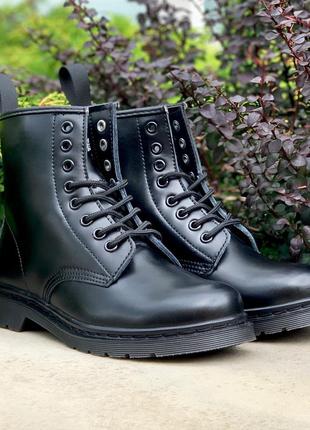 🔻dr martens 1460 mono black🔻черевики мартінс лсень/весна, чоловічі. жіночі