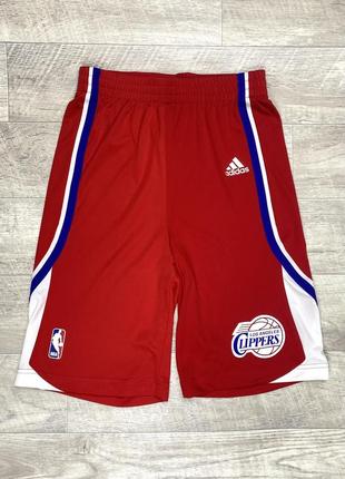 Adidas nba los angeles clippers шорты 11-12 yrs 152 см м размер подростковые баскетбольные красный с принтом