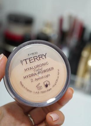 Рассыпчатая пудра by terry hyaluronic tinted hydra-powder оттенок 2n apricot light3 фото