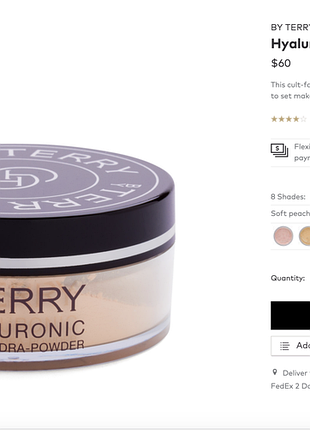 Рассыпчатая пудра by terry hyaluronic tinted hydra-powder оттенок 2n apricot light