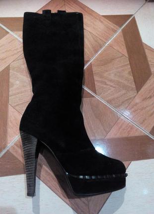 Замшеві демісезонні чоботи "glossi"