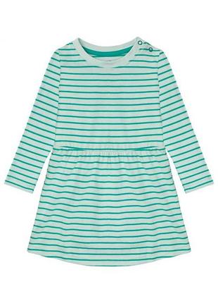 Платье трикотажное с резинкой на талии для девочки lupilu 370789 098-104 см (2-4 years) зеленый