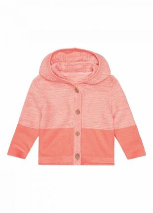 Кардиган хлопковый вязаный для девочки lupilu 381780 074-80 см (6-12 months) коралловый
