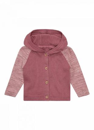 Кардиган хлопковый вязаный для девочки lupilu 381780 074-80 см (6-12 months) бордовый