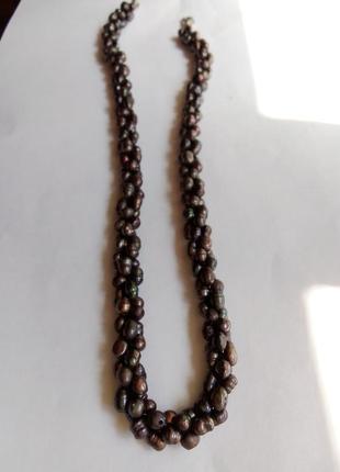 Намисто та браслет буси ожерельє річкові перлини