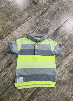 Поло, футболка, next, р. 6-9 міс., 68-74