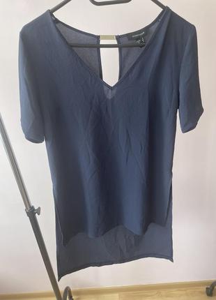 Блузка женская темно синяя1 фото