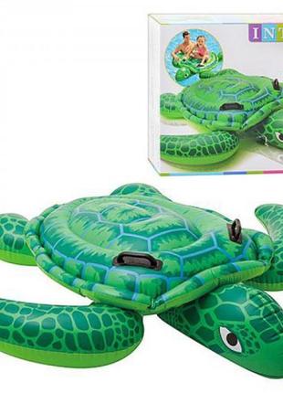 Дитячий надувний пліт черепаха intex 150х127 см 57524