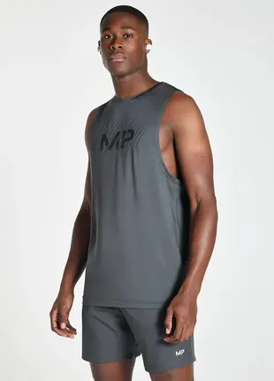 Мужская футболка Down men's linear line graphic essentials training tank top - charcoal 3xl