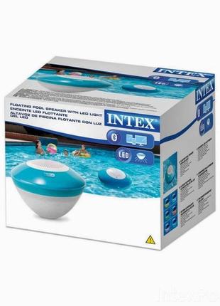 Колонка плавающая  bluetooth  led-подсветка  intex 28625