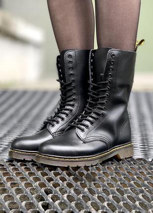 🤯dr.martens 1914 black😍женские высокие кожаные ботинки мартинс осенние / веснушки.