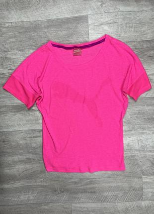 Puma футболка dry cell  s размер женская спортивная розовая с принтом оригинал