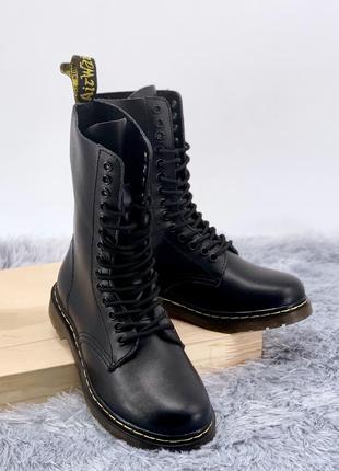 🤯dr.martens 1914 black😍женские высокие кожаные ботинки мартинс осенние / веснушки.5 фото