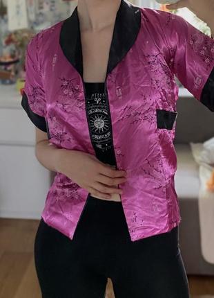 Двусторонняя рубашка в китайском/японском стиле