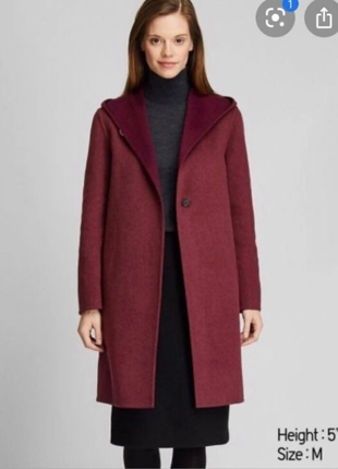 Женское шерстяное пальто uniqlo