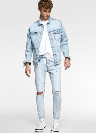 Zara чоловічі звужені джинси.1 фото