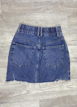 Pull&bear юбка 26 s размер женская джинсовая синяя оригинал6 фото