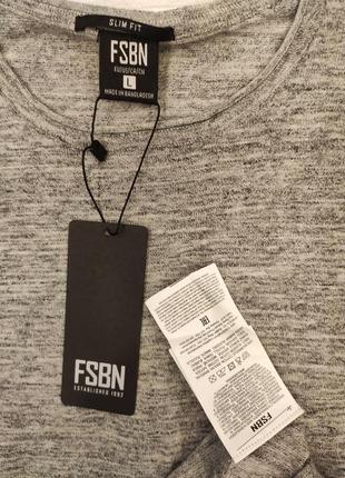 Джемпер fsbn (new yorker) l, 100% хб сірий vintage новий6 фото