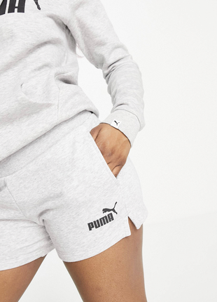 Женские серые шорты puma ess sweat shorts новые оригинал из сша4 фото