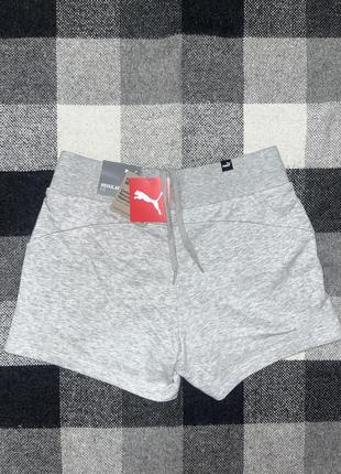 Женские серые шорты puma ess sweat shorts новые оригинал из сша6 фото