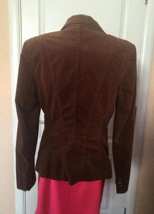 Женский пиджак жакет коричневый клубный деловой замшевый s.oliver2 фото