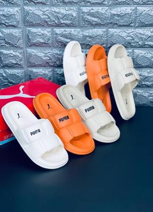 Шлепанцы женские puma cool cat, стильные шлепки сланцы пума