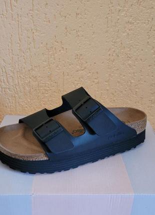 Женские летние оригинал ортопедические тапочки birkenstock papillio arizona grooved vegan, 39 р2 фото