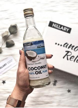 Рафинированное кокосовое супер масло в бутылке hillary coconut oil2 фото