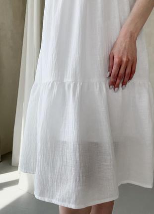 Летнее платье легкое платье модное платье свободное платье льняное платье бренд merlini10 фото