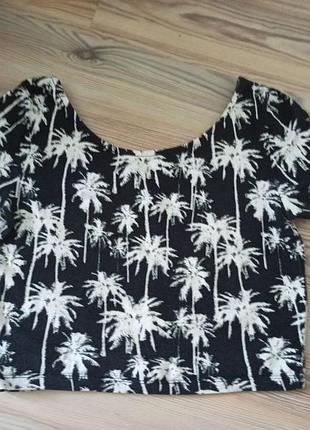 Топ h&m з літнім принтом