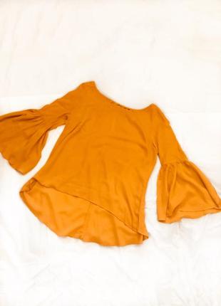 Топ, блуза горчичного цвета2 фото