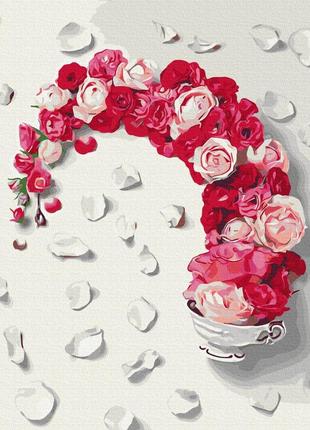 Картина за номерами 40х50 на дерев'яному підрамнику "трояндовий чай ©halyna vitiuk" bs53595