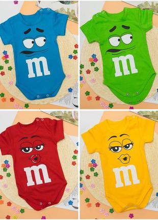 Детская боди футболка m&amp;m's, бодик для малышей ммммс