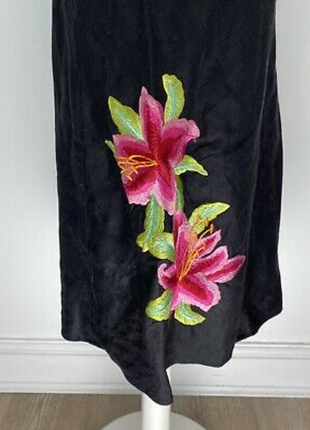 Льняное платье с цветочной вышивкой monsoon8 фото