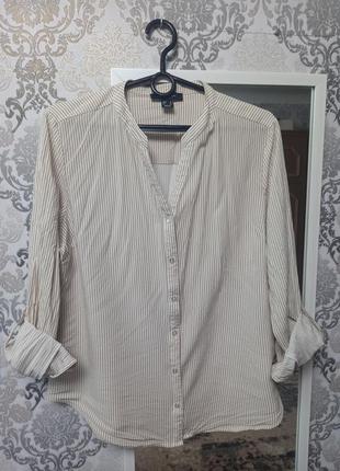 Рубашка рубашка в полоску в полоску свободная оверсайз