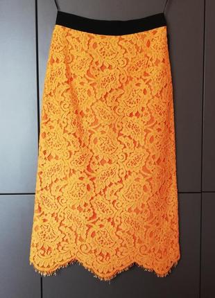 Брендовая нарядная гипюровая юбка, размер xs, marcobologna
