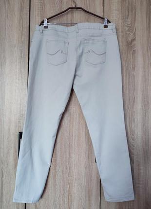 Классные бежевые джинсы джинсы скинни брюки брюки размер 50-52-543 фото