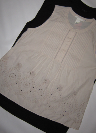 Натуральна бавовняна блуза з вишивкою