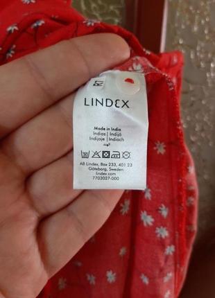 Красное платье сукня рубашка халат плаття на пуговицах из вискози lindex h&amp;m4 фото