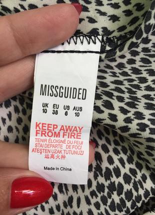 Шикарне плаття в білизняному стилі на запах missguided / леопардовий принт3 фото