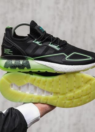 Лёгкие чёрные кроссовки кеды adidas zx boost чорні чоловічі кросівки adidas zx boost в сіточку адідас кросівки