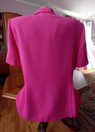 Красивый жакет -пиджак розового цвета, размер 48-50 укр.3 фото