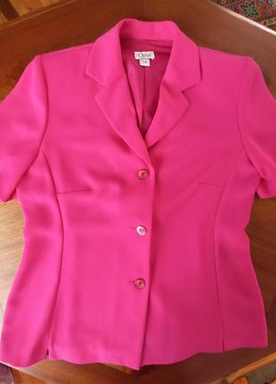 Красивый жакет -пиджак розового цвета, размер 48-50 укр.4 фото