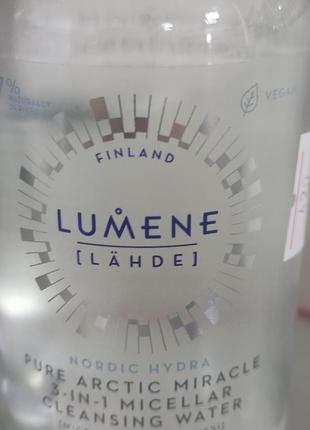 Мицеллярная вода lumene lahde pure arctic miracle 3 в 1 для нормальной кожи 250 мл