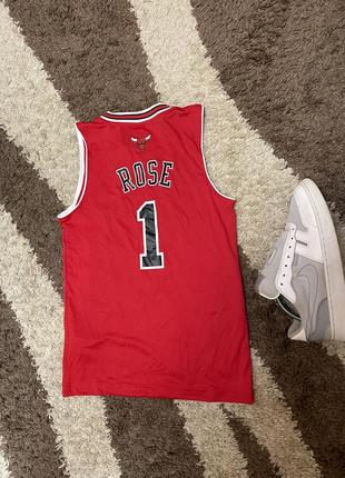 Подростковая крутая оригинальная спортивная майка chicago bulls nba5 фото