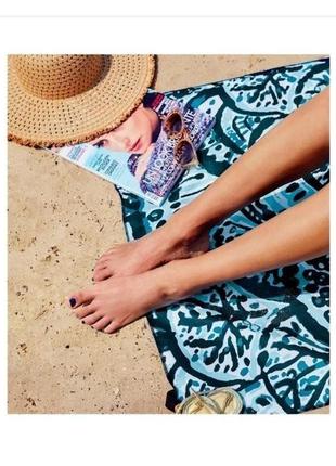 Пляжное полотенце из микрофибры. полотенце или коврик для пляжа oriflame3 фото