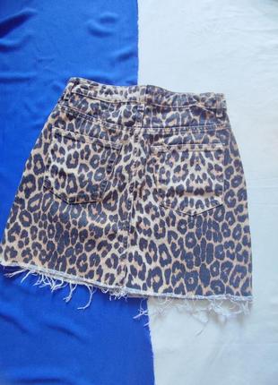 Юбка animal print denim5 фото